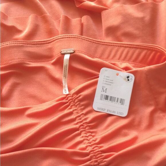 Free People Who’s That Mini Skirt In Burnt Coral - Picture 2 of 2